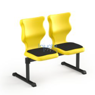 Sertificēts ergonomisks divvietīgs sols ar polsterējumu, dažādās krāsās, izmērs 4–6, BENCHS2 25 Sertificēts ergonomisks divvietīgs sols ar polsterējumu, dažādās krāsās, izmērs 4–6, BENCHS2 25
