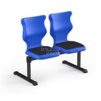 Sertificēts ergonomisks divvietīgs sols ar polsterējumu, dažādās krāsās, izmērs 4–6, BENCHS2 15 Sertificēts ergonomisks divvietīgs sols ar polsterējumu, dažādās krāsās, izmērs 4–6, BENCHS2 15