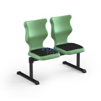 Sertificēts ergonomisks divvietīgs sols ar polsterējumu, dažādās krāsās, izmērs 4–6, BENCHS2 34