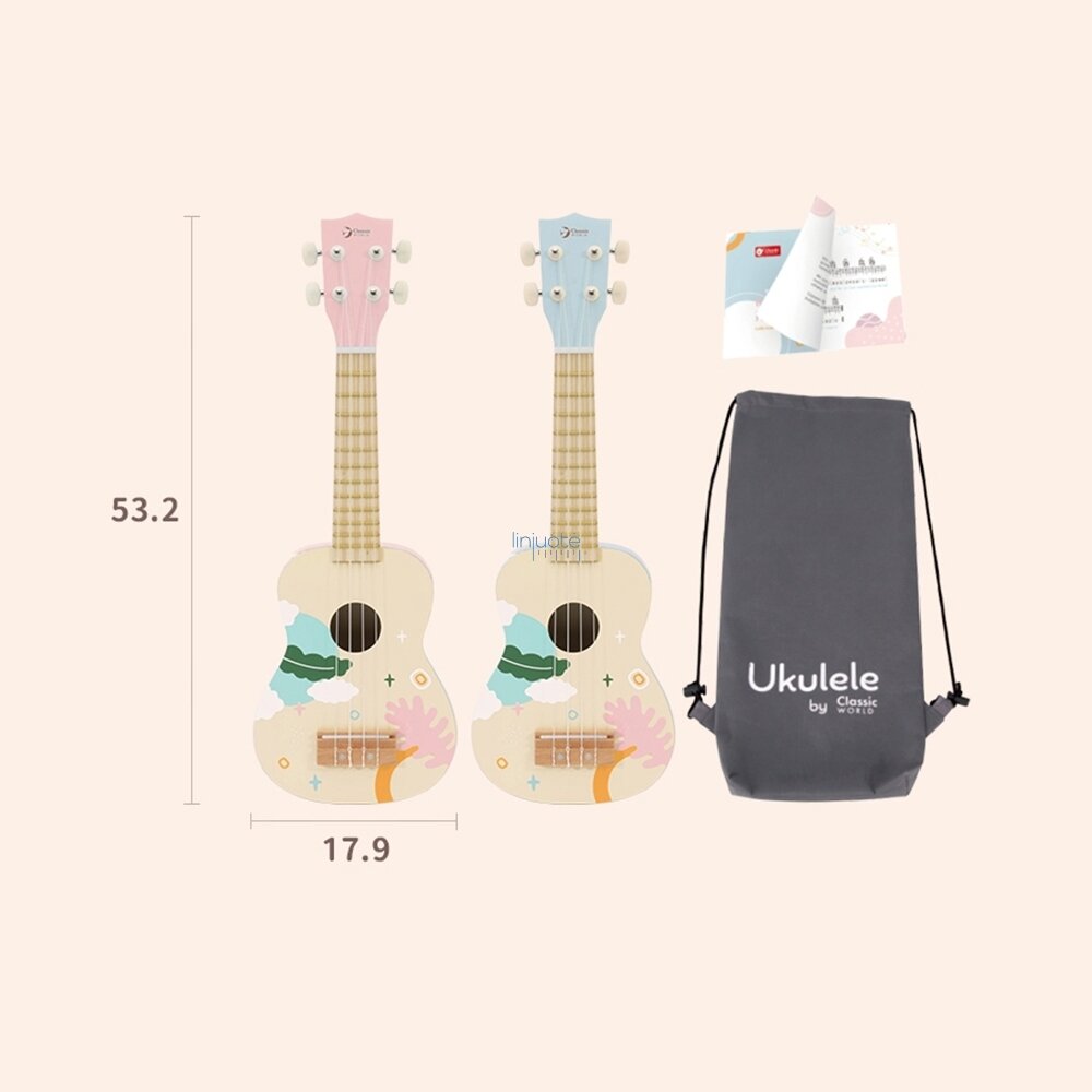 CLASSIC WORLD MEDINĖ VAIKŲ GITARA ROŽINĖ, CW40563 2 CLASSIC WORLD MEDINĖ VAIKŲ GITARA ROŽINĖ, CW40563 2
