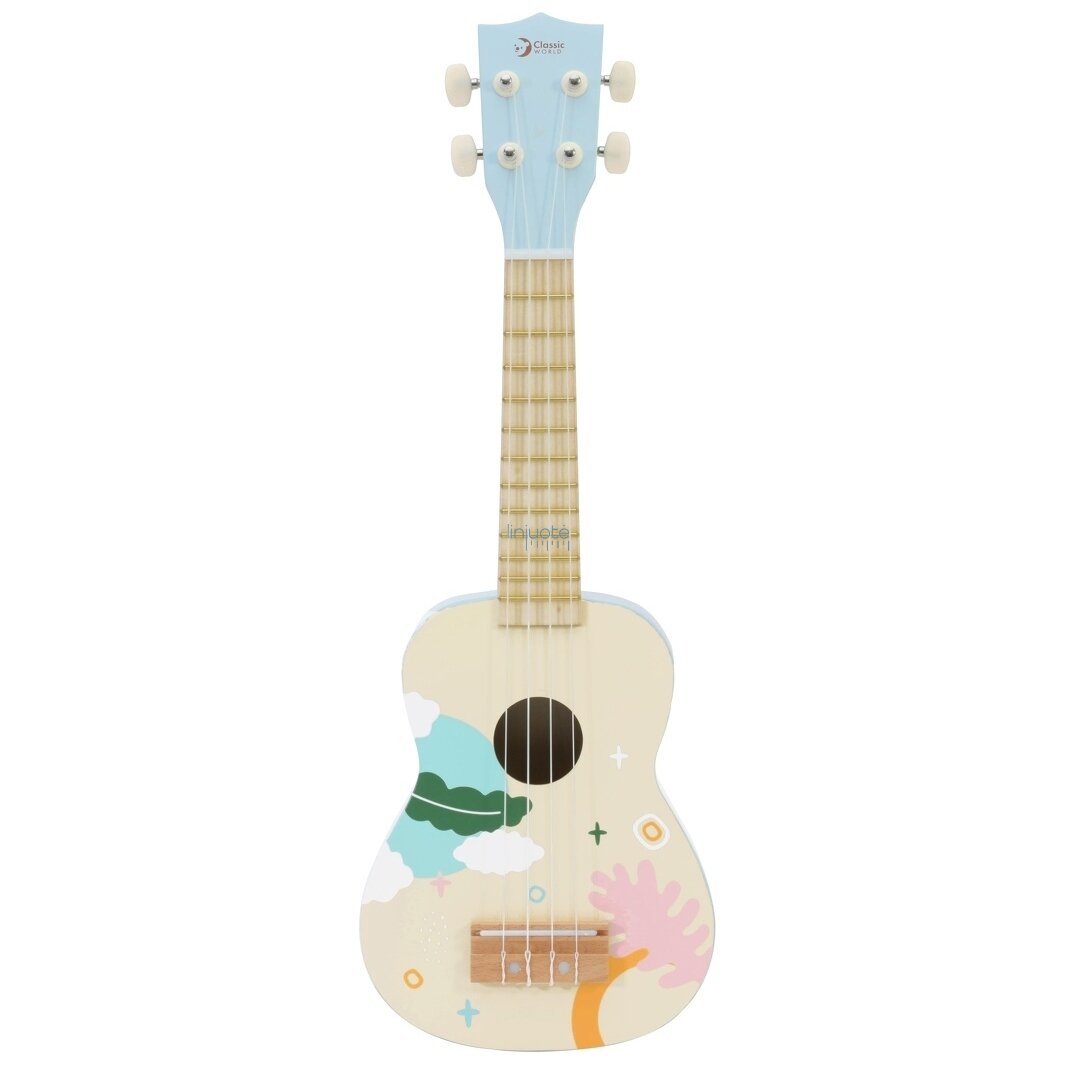 CLASSIC WORLD MEDINĖ UKULELĖ, VAIKIŠKA GITARA, MĖLYNA, CW40560 5 CLASSIC WORLD MEDINĖ UKULELĖ, VAIKIŠKA GITARA, MĖLYNA, CW40560 5