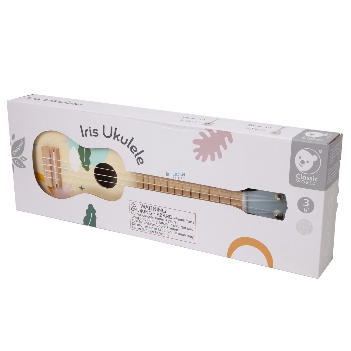 CLASSIC WORLD MEDINĖ UKULELĖ, VAIKIŠKA GITARA, MĖLYNA, CW40560 8 CLASSIC WORLD MEDINĖ UKULELĖ, VAIKIŠKA GITARA, MĖLYNA, CW40560 8