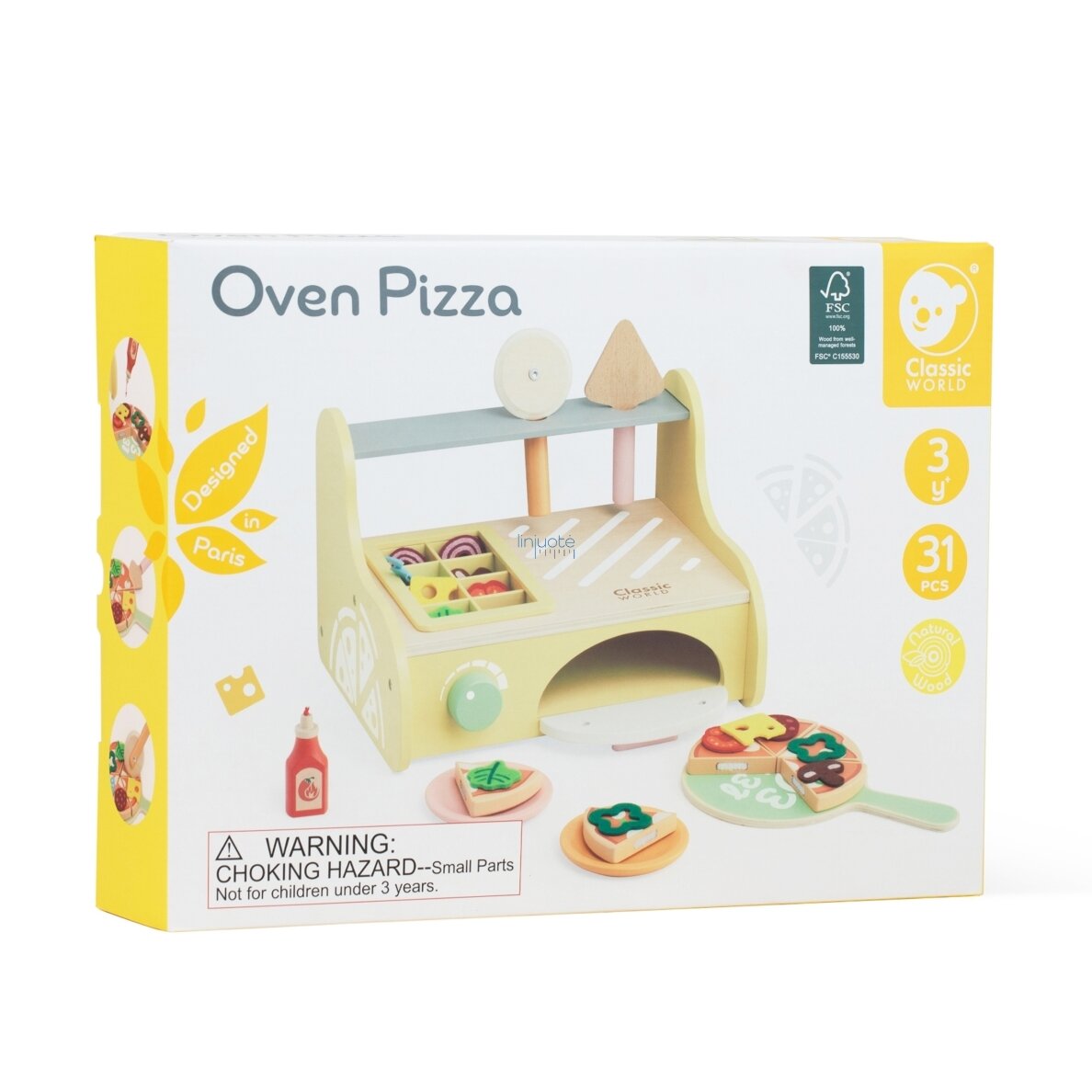 CLASSIC WORLD MEDINĖ PICOS KEPTUVĖ OVEN PIZZA 3+ FSC, CW50590 8