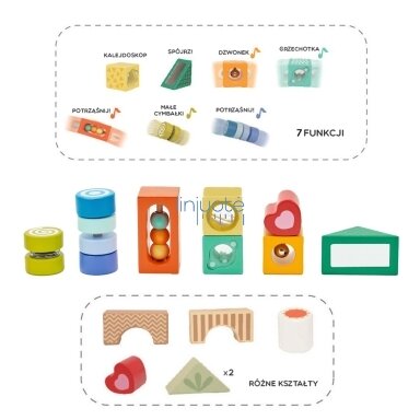 Mediniš kaladėlių rinkinys MONTESSORI 14 el. CW54174 Mediniš kaladėlių rinkinys MONTESSORI 14 el. CW54174