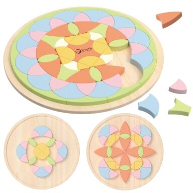 PASTELINĖS MANDALA MONTESSORI DĖLIONĖS MOZAIKOS GĖLĖS, CW20261