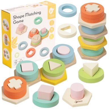 CLASSIC WORLD MONTESSORI FORMŲ IR SPALVŲ DĖLIONĖS BOKŠTAS, CW20236