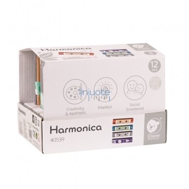 CLASSIC WORLD MEDINĖ VAIKIŠKA LŪPINĖ ARMONIKĖLĖ, CW40539 6 CLASSIC WORLD MEDINĖ VAIKIŠKA LŪPINĖ ARMONIKĖLĖ, CW40539 6
