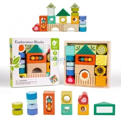 Mediniš kaladėlių rinkinys MONTESSORI 14 el. CW54174 Mediniš kaladėlių rinkinys MONTESSORI 14 el. CW54174