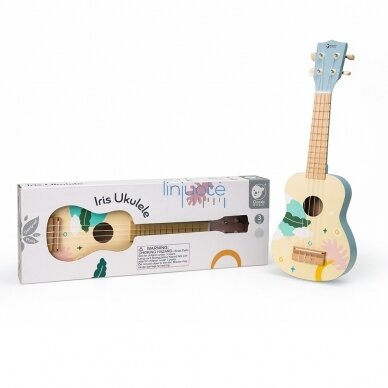 CLASSIC WORLD MEDINĖ UKULELĖ, VAIKIŠKA GITARA, MĖLYNA, CW40560 1 CLASSIC WORLD MEDINĖ UKULELĖ, VAIKIŠKA GITARA, MĖLYNA, CW40560 1