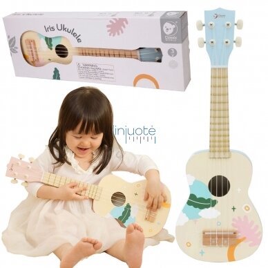 CLASSIC WORLD MEDINĖ UKULELĖ, VAIKIŠKA GITARA, MĖLYNA, CW40560 CLASSIC WORLD MEDINĖ UKULELĖ, VAIKIŠKA GITARA, MĖLYNA, CW40560
