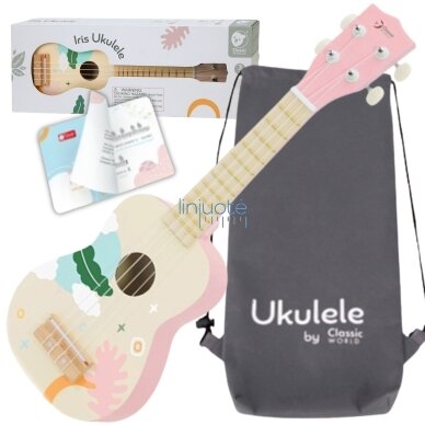 CLASSIC WORLD MEDINĖ VAIKŲ GITARA ROŽINĖ, CW40563