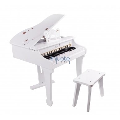 CLASSIC WORLD DIDELIS KŪDIKIŲ PIANINAS SU KĖDUTE IR MOKOMĄJA KNYGA, CW54273 4