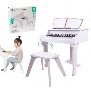 CLASSIC WORLD DIDELIS KŪDIKIŲ PIANINAS SU KĖDUTE IR MOKOMĄJA KNYGA, CW54273