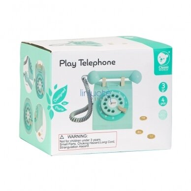 CLASSIC WORLD KLASIKINIS MEDINIS VAIKIŠKAS TELEFONAS 4 EL., CW50551 10 CLASSIC WORLD KLASIKINIS MEDINIS VAIKIŠKAS TELEFONAS 4 EL., CW50551 10