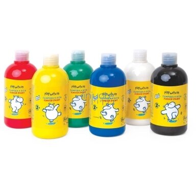 Dažai tapybai pirštais. 6 x 0,5 l Dažai tapybai pirštais. 6 x 0,5 l