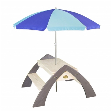 Daugiafunkcinis medinis stalo- suoliukų komplektas  su skėčiu, A031.023.00 4