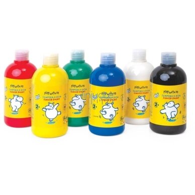 Dažai tapybai pirštais. 6 x 0,5 l Dažai tapybai pirštais. 6 x 0,5 l