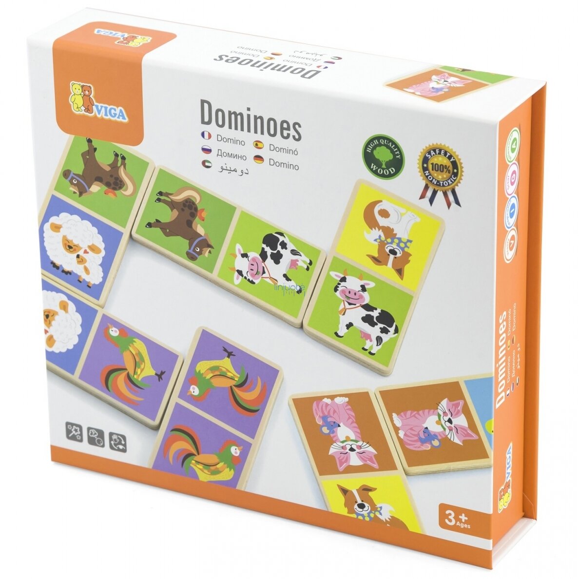 Medinis domino žaidimas "Ūkis", 51306 5 Medinis domino žaidimas "Ūkis", 51306 5