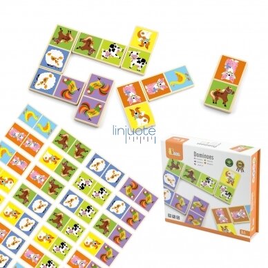 Medinis domino žaidimas "Ūkis", 51306 4 Medinis domino žaidimas "Ūkis", 51306 4