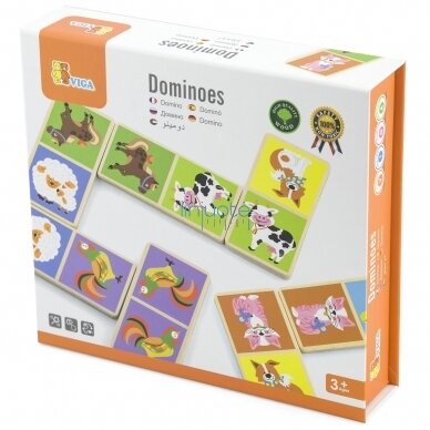Medinis domino žaidimas "Ūkis", 51306 5 Medinis domino žaidimas "Ūkis", 51306 5
