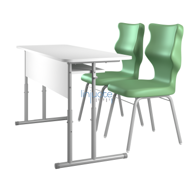 Divvietīgs skolas komplekts ar reg. galdu un krāsainiem ergonomiskiem krēsliem LIN432-72KMPL Divvietīgs skolas komplekts ar reg. galdu un krāsainiem ergonomiskiem krēsliem LIN432-72KMPL