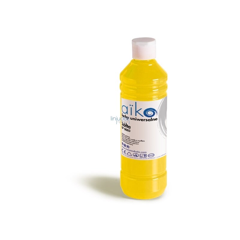 Ekologiški dažai Aiko, talpa 0,5 litro, geltona