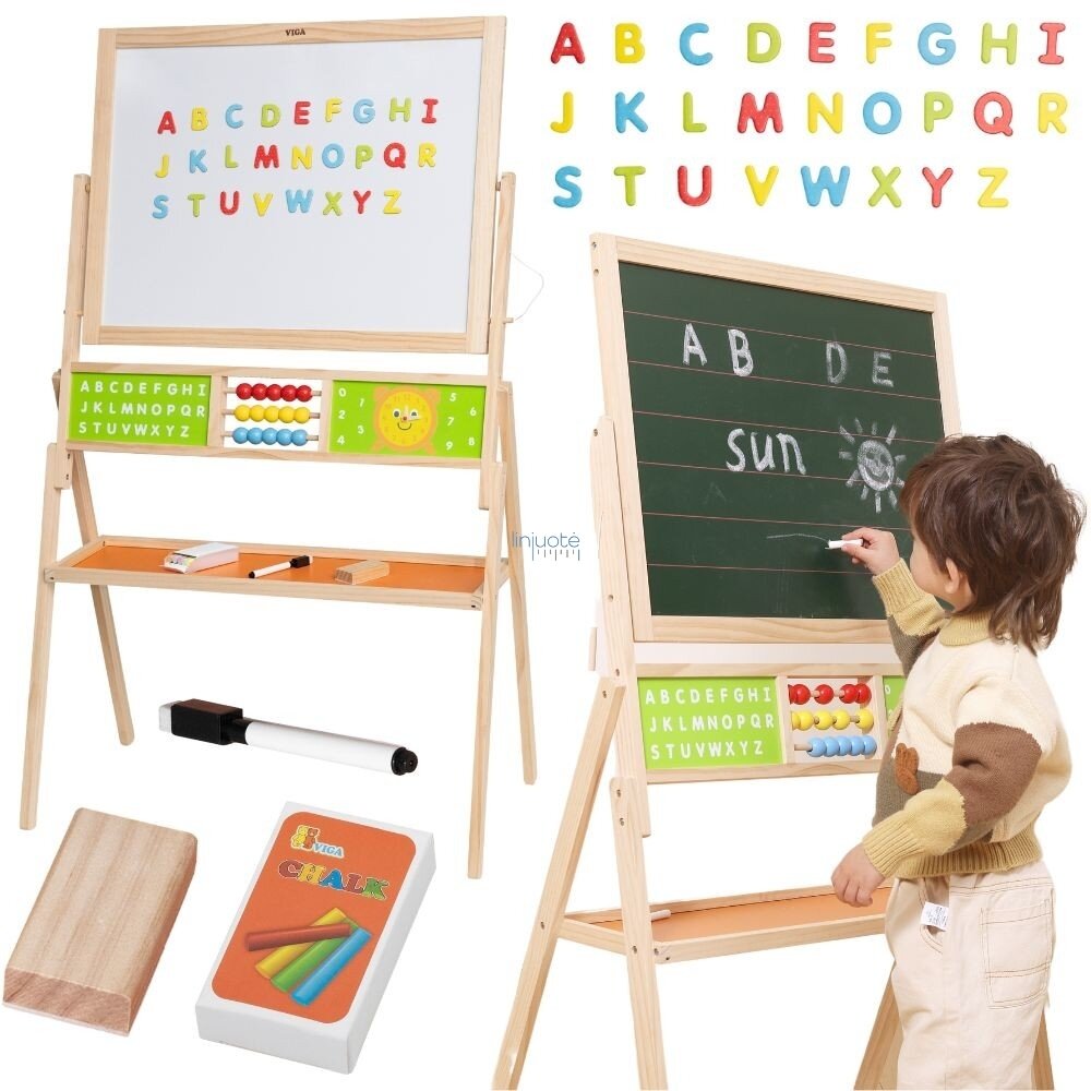 VIGA Didelė edukacinė lenta 2in1 VIGA Didelė edukacinė lenta 2in1