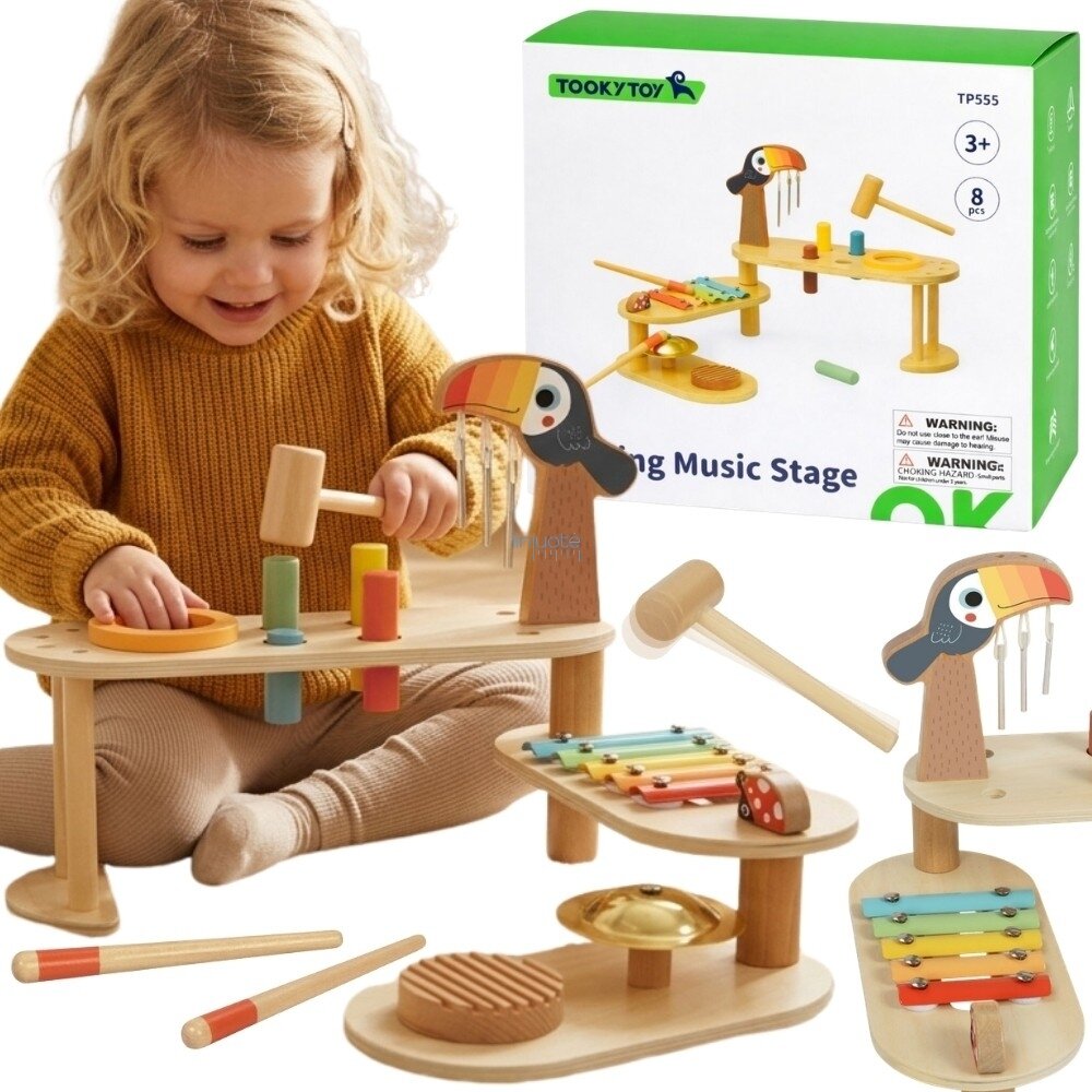 TOOKY TOY Edukacinis muzikinis staliukas - Tukanas