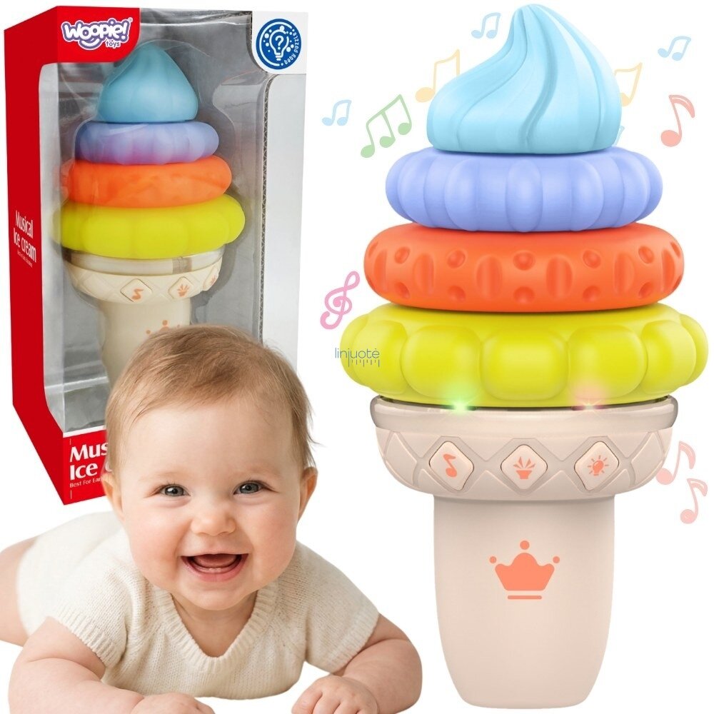 WOOPIE BABY Muzikiniai edukaciniai sensoriniai ledai dėlionė 5 el. Garsai Šviesos WOOPIE BABY Muzikiniai edukaciniai sensoriniai ledai dėlionė 5 el. Garsai Šviesos