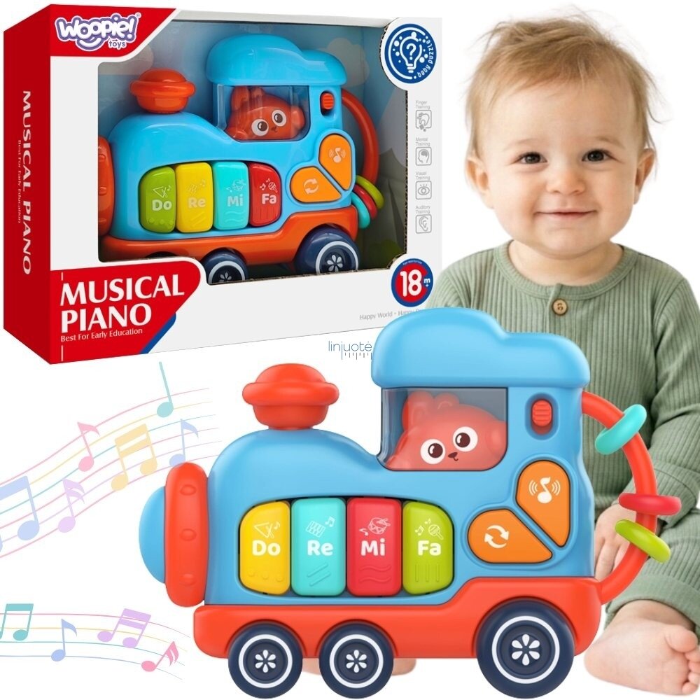 WOOPIE BABY Interaktyvus muzikinis pianinas lokomotyvas WOOPIE BABY Interaktyvus muzikinis pianinas lokomotyvas