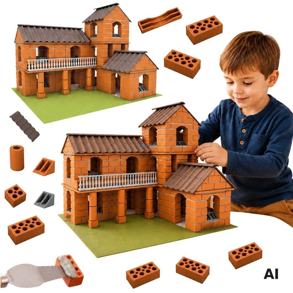 WOOPIE DIY konstravimo rinkinys Vila iš plytelių 461 vnt. vaikams