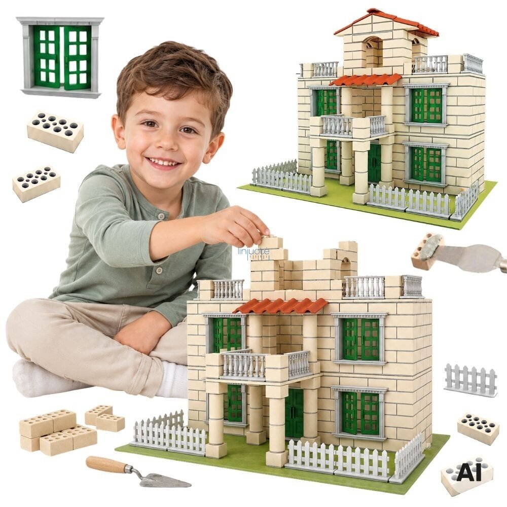 WOOPIE konstruktorius DIY vila iš plytelių, 352 el. vaikams