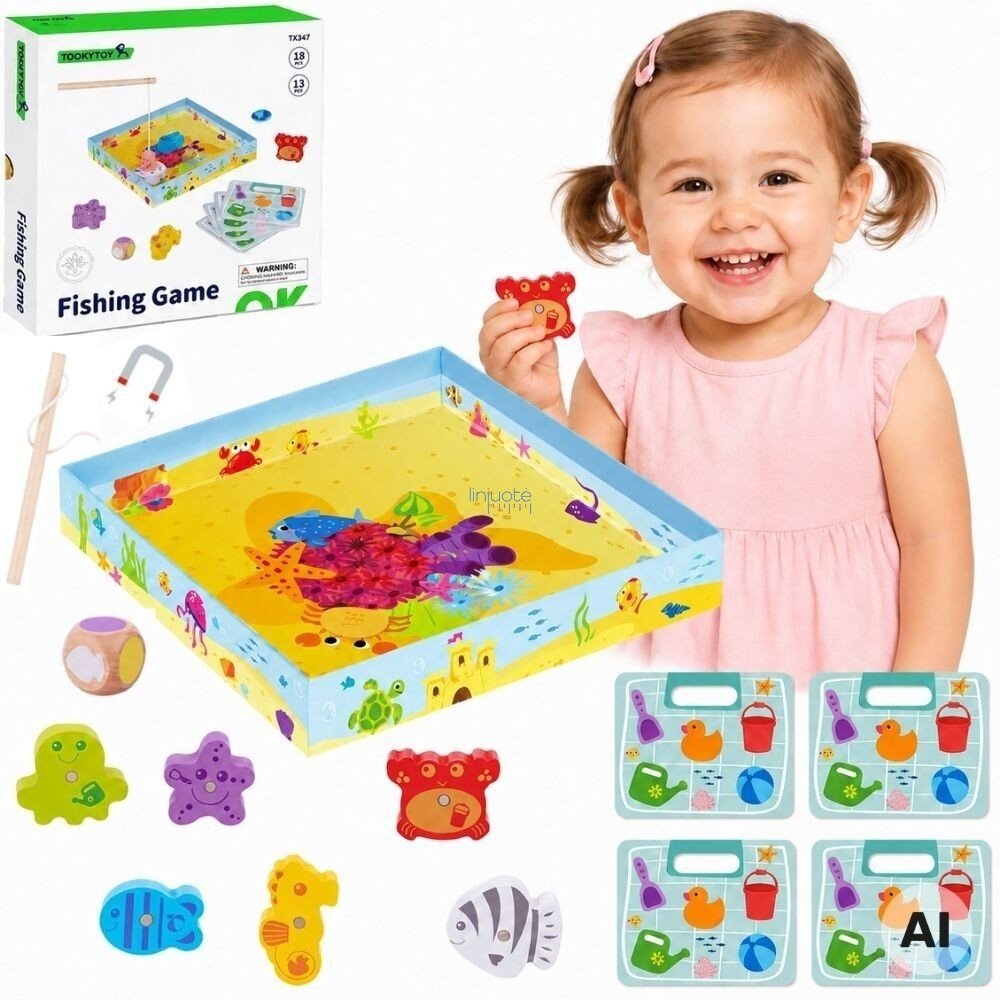 TOOKY TOY Žaidimas Žuvyčių gaudymas Vikrumo žaidimas TOOKY TOY Žaidimas Žuvyčių gaudymas Vikrumo žaidimas