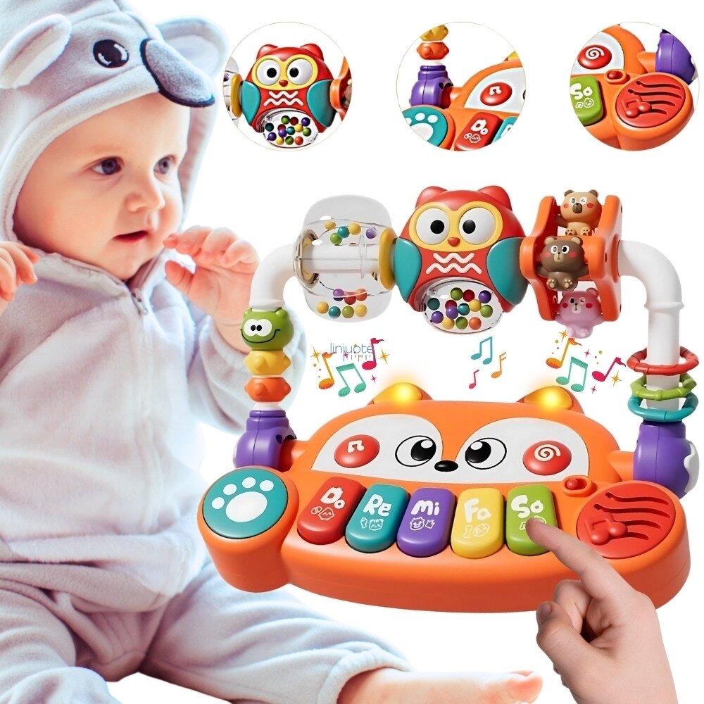 WOOPIE BABY Interaktyvus edukacinis sensorinis pianinas Laputė LED Barškučiai WOOPIE BABY Interaktyvus edukacinis sensorinis pianinas Laputė LED Barškučiai