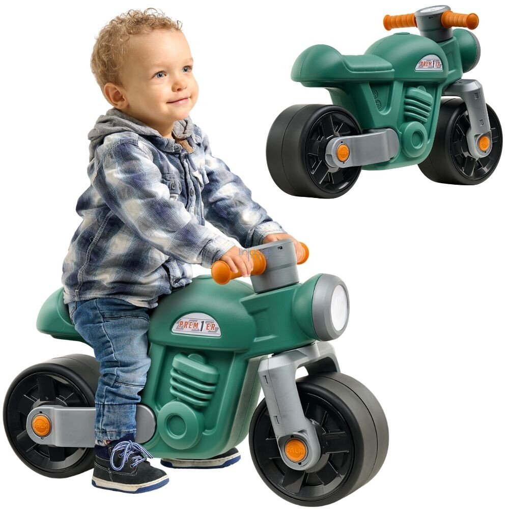 FALK Ežiukas Motorek Moto Premier Vintage žalias nuo 1-3 metų