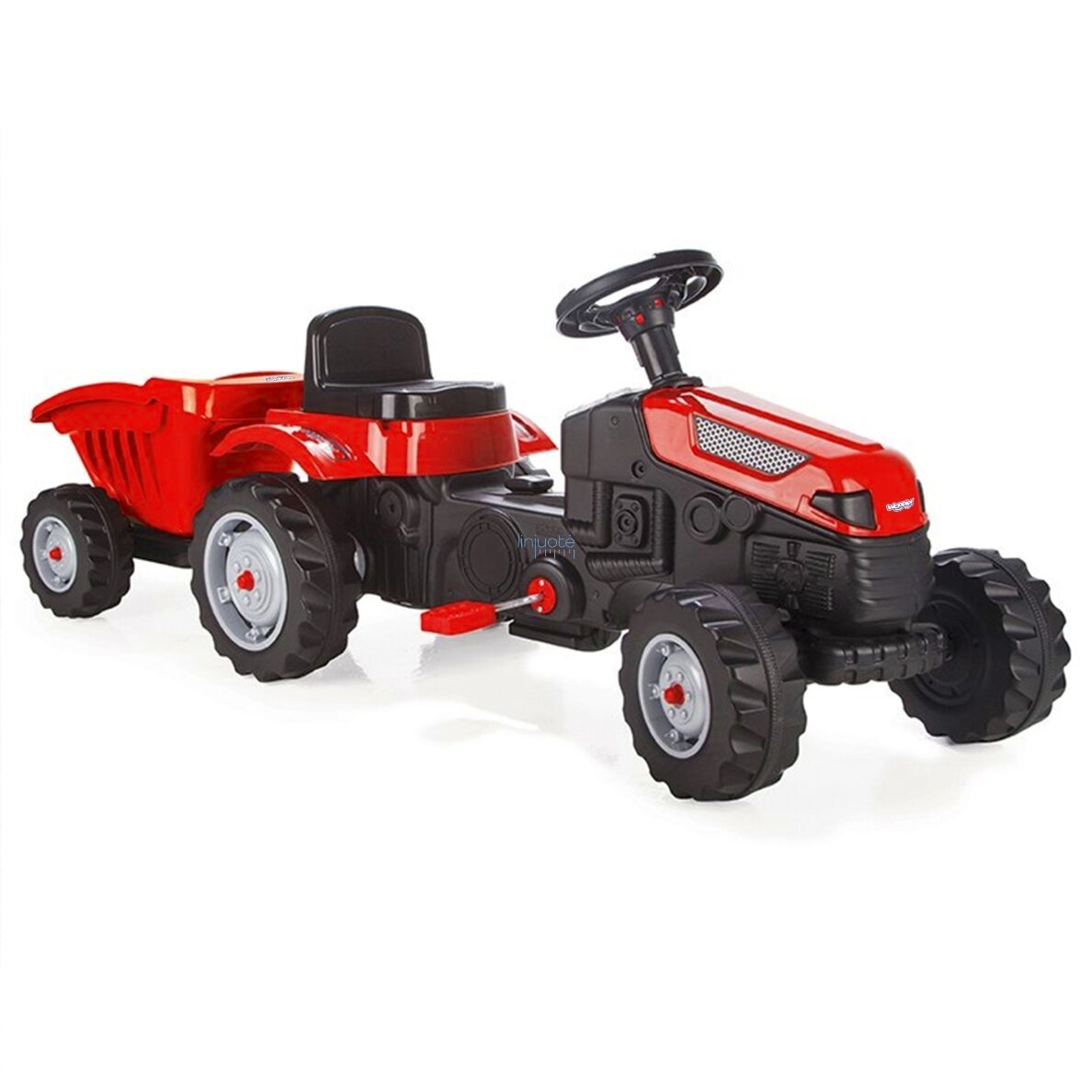 WOOPIE Pedalinis traktorius Farmer GoTrac MAXI su priekaba Tylūs ratai 34