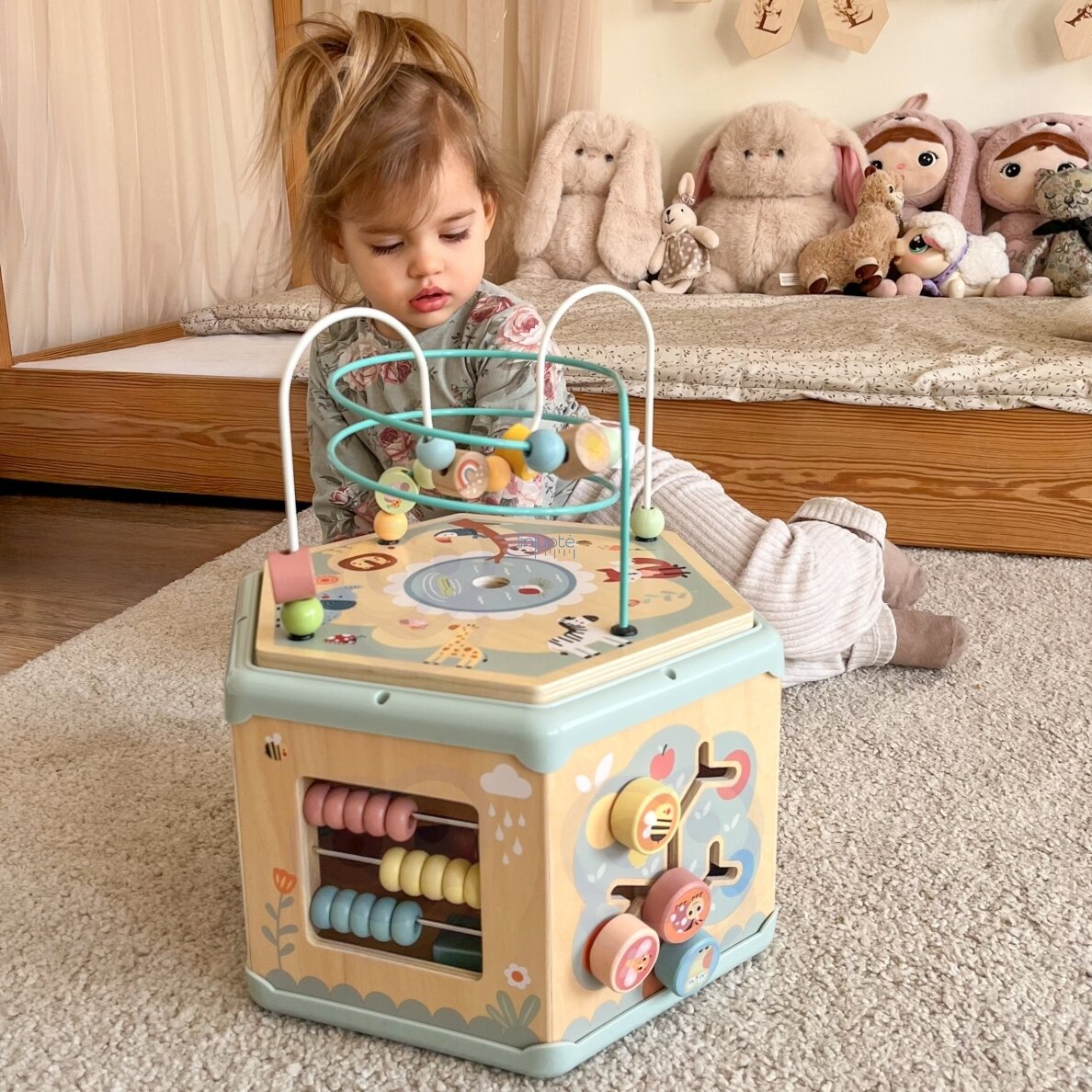 TOOKY TOY Interaktyvus medinis Montessori šešiakampis atidaromas dėžutės tipo žaislas 2 TOOKY TOY Interaktyvus medinis Montessori šešiakampis atidaromas dėžutės tipo žaislas 2