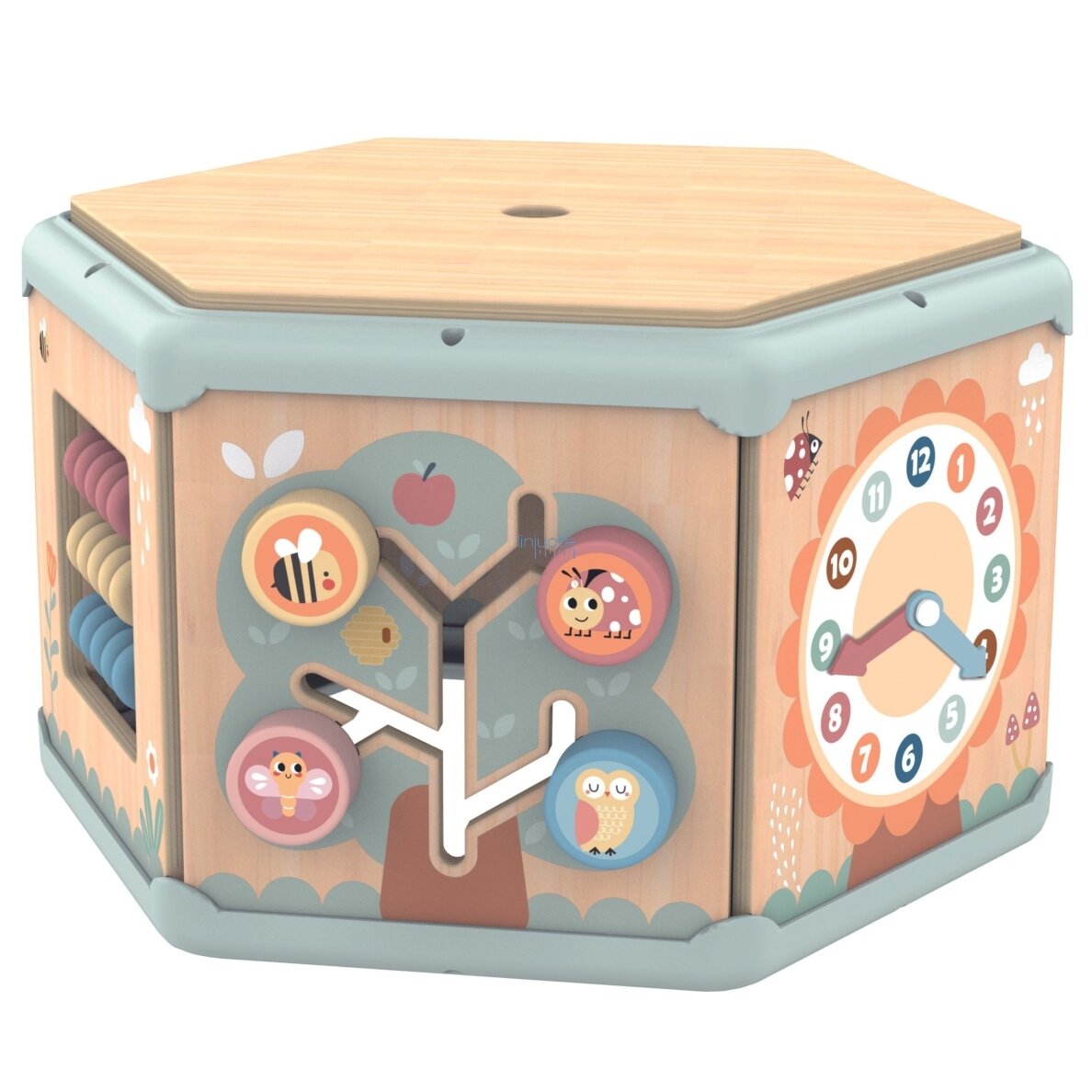 TOOKY TOY Interaktyvus medinis Montessori šešiakampis atidaromas dėžutės tipo žaislas 14 TOOKY TOY Interaktyvus medinis Montessori šešiakampis atidaromas dėžutės tipo žaislas 14