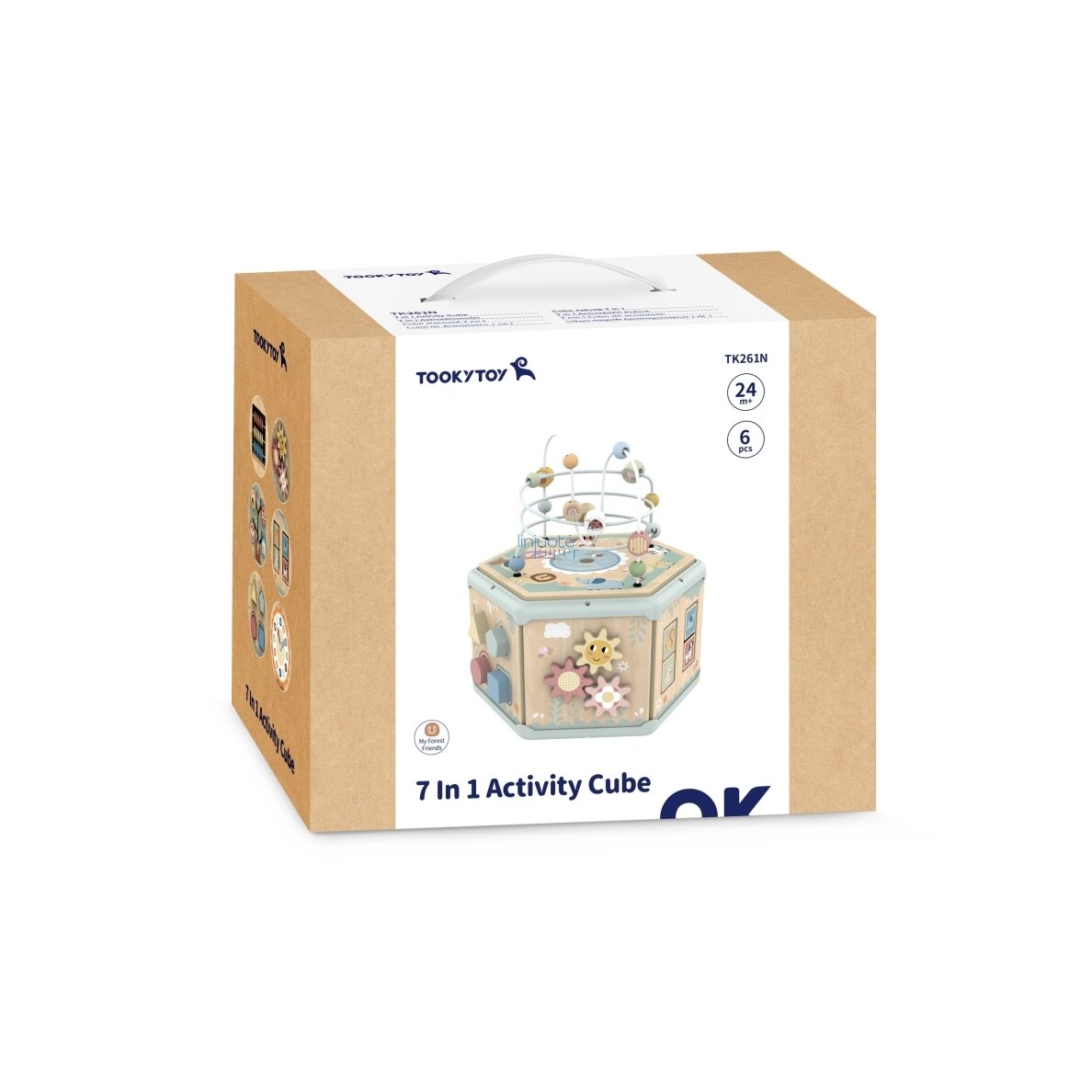 TOOKY TOY Interaktyvus medinis Montessori šešiakampis atidaromas dėžutės tipo žaislas 15 TOOKY TOY Interaktyvus medinis Montessori šešiakampis atidaromas dėžutės tipo žaislas 15