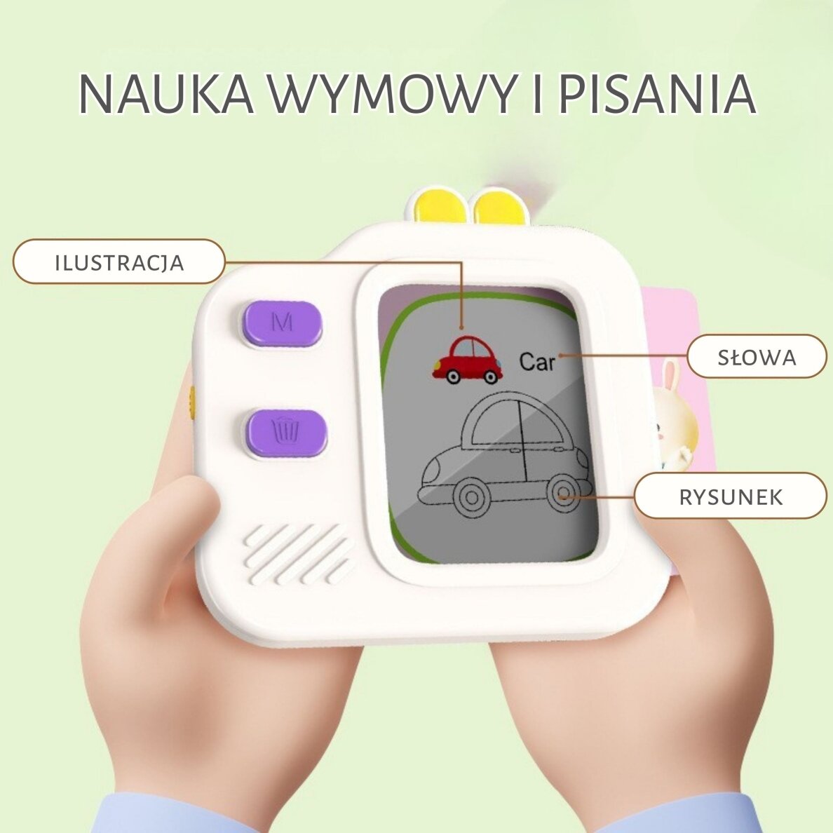WOOPIE Grafinė planšetė Znikopis mokytis piešti ir anglų kalbos, kortelių skaitytuvas 120 vnt. 3