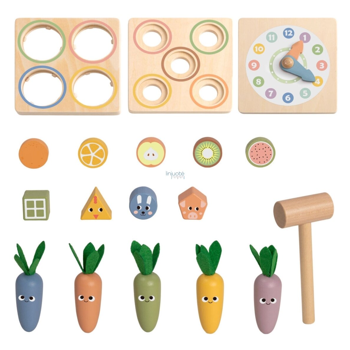TOOKY TOY Medinė pavasarinė edukacinė kubo formos dėlionė 5in1 3 TOOKY TOY Medinė pavasarinė edukacinė kubo formos dėlionė 5in1 3