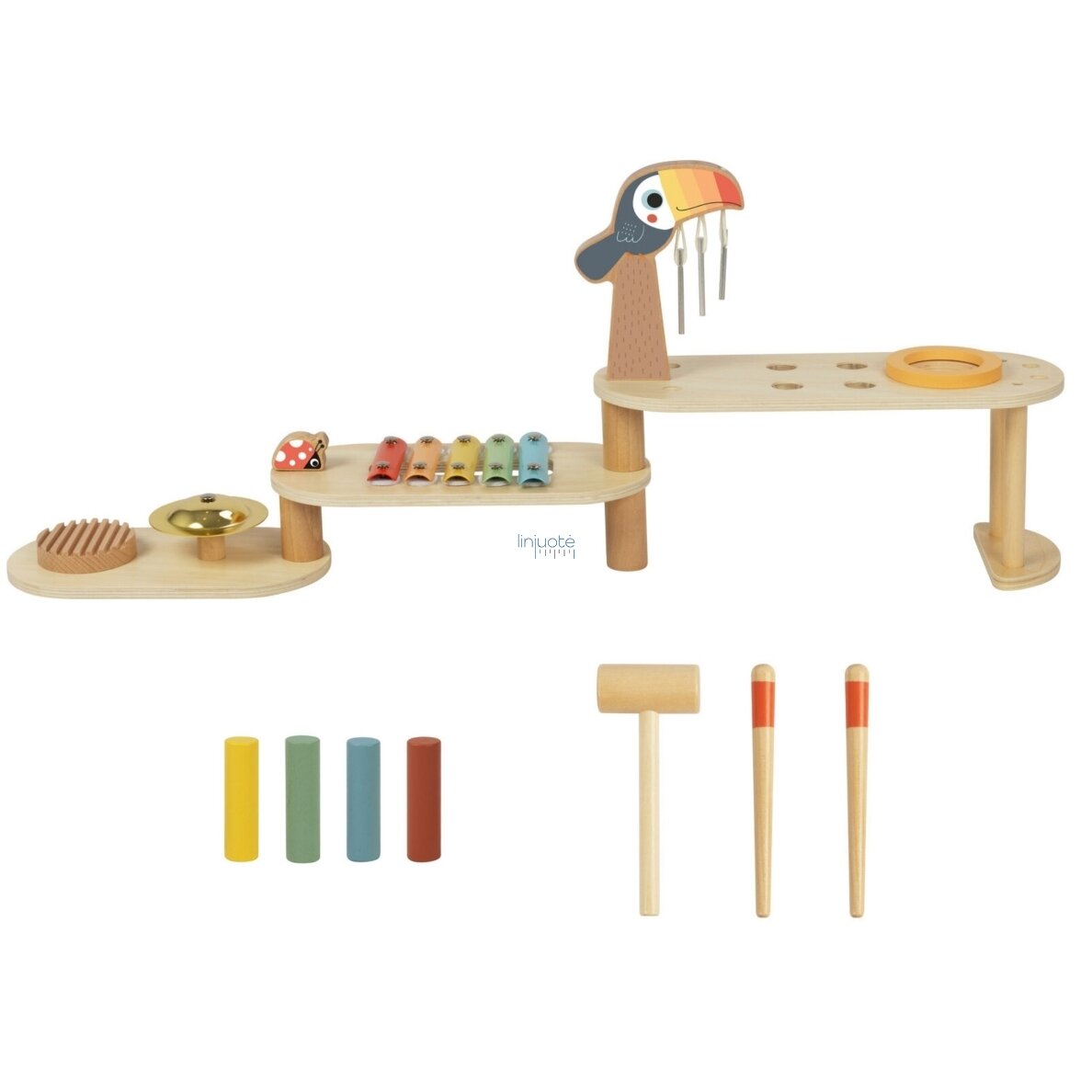 TOOKY TOY Edukacinis muzikinis staliukas - Tukanas 3 TOOKY TOY Edukacinis muzikinis staliukas - Tukanas 3