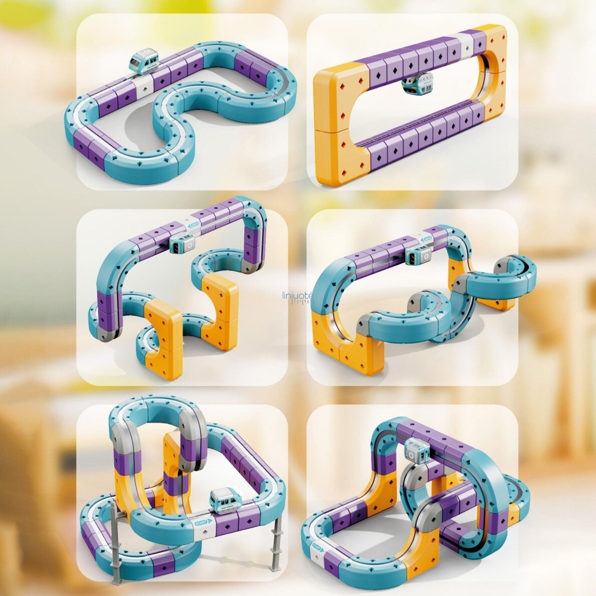 WOOPIE magnetinis konstravimo rinkinys geležinkelio trasa su traukos efektu 54 el. 1 WOOPIE magnetinis konstravimo rinkinys geležinkelio trasa su traukos efektu 54 el. 1