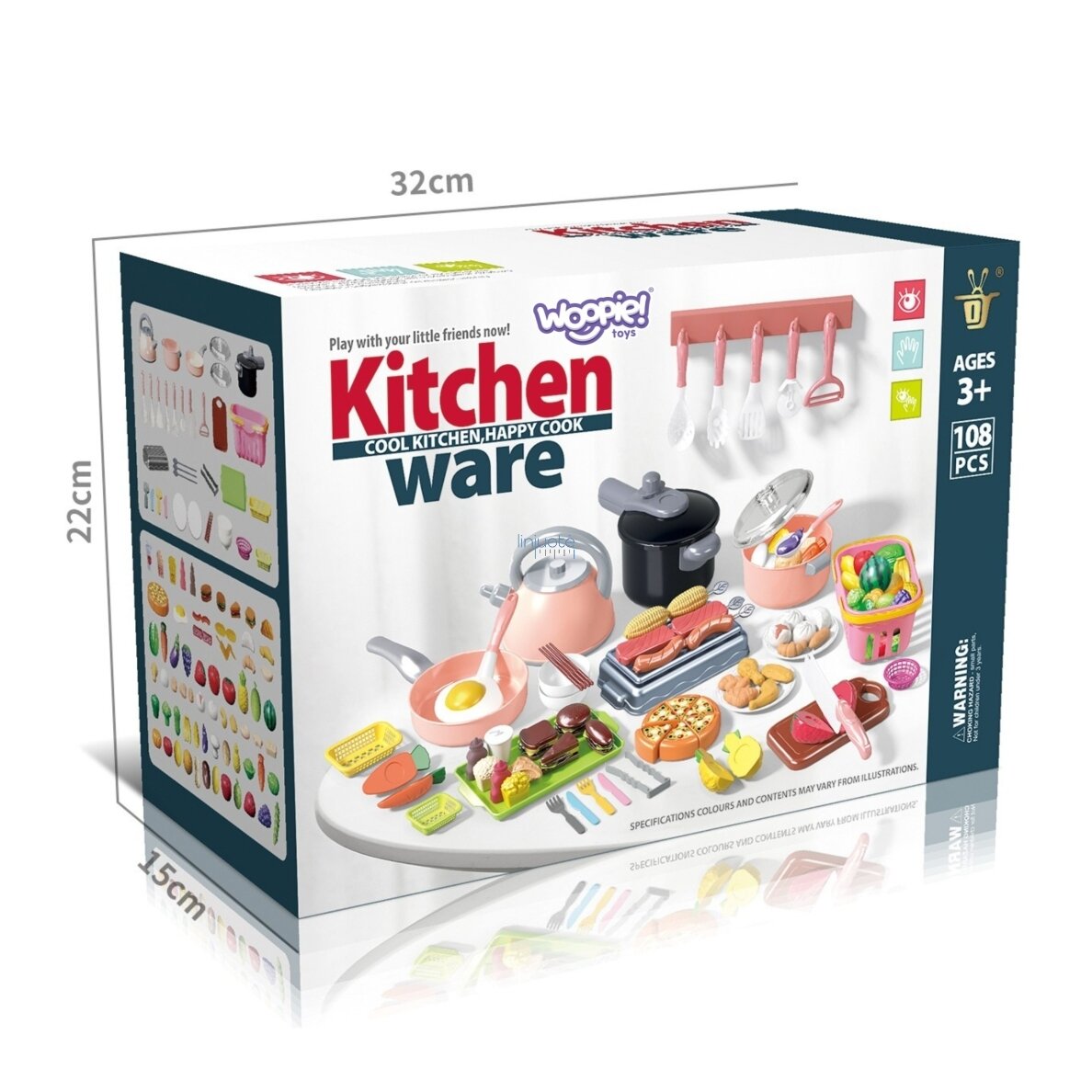 WOOPIE Virtuvės priedų rinkinys Maisto gaminimo žaislas 108 el 6