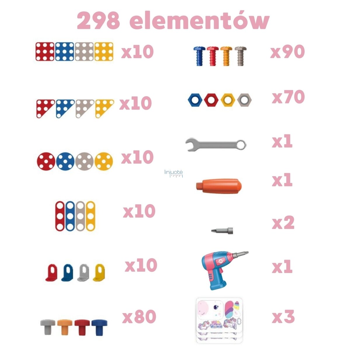 WOOPIE 3D prisukami ir atsukami blokeliai Vienaragis 5 WOOPIE 3D prisukami ir atsukami blokeliai Vienaragis 5