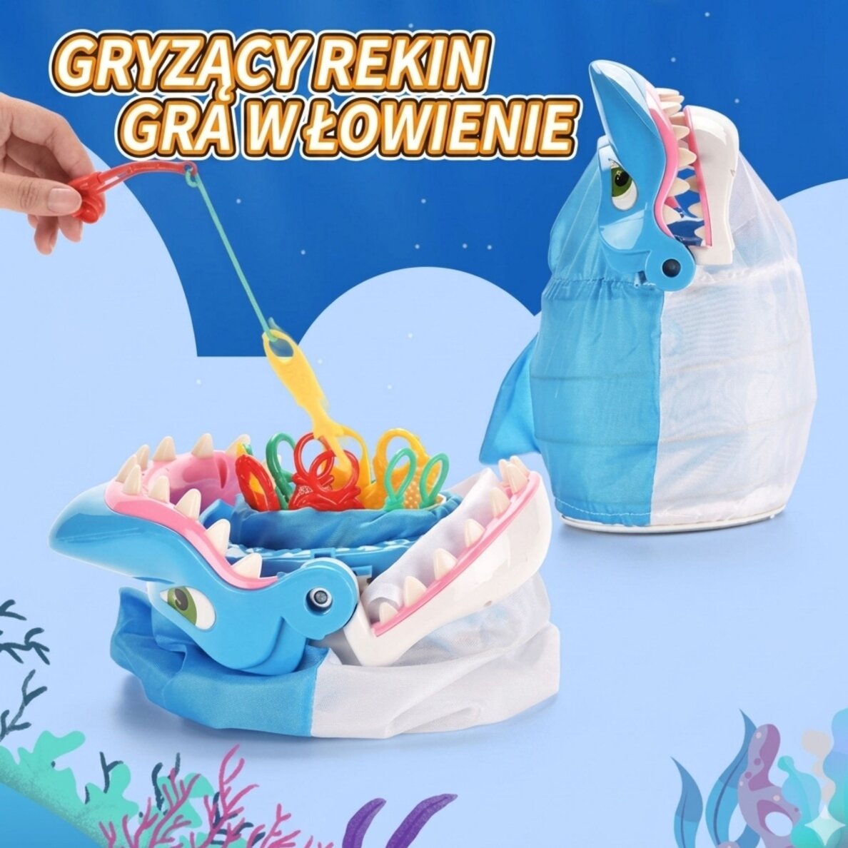 WOOPIE Įgūdžių žaidimas ŽUVŲ GAUDYMAS Alkanas Ryklys KANDA DIY 3