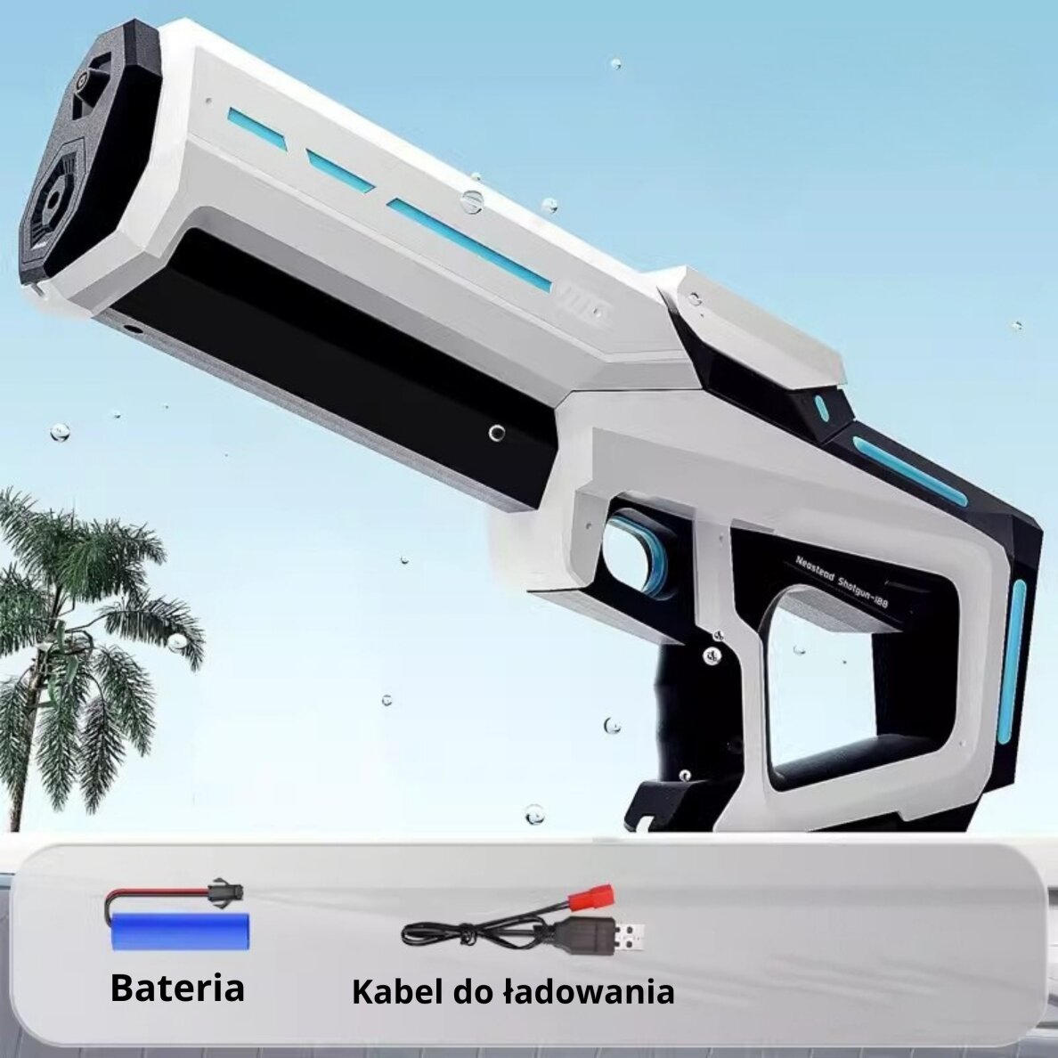 WOOPIE Elektrinis vandens pistoletas automatinis blasteris 1 WOOPIE Elektrinis vandens pistoletas automatinis blasteris 1