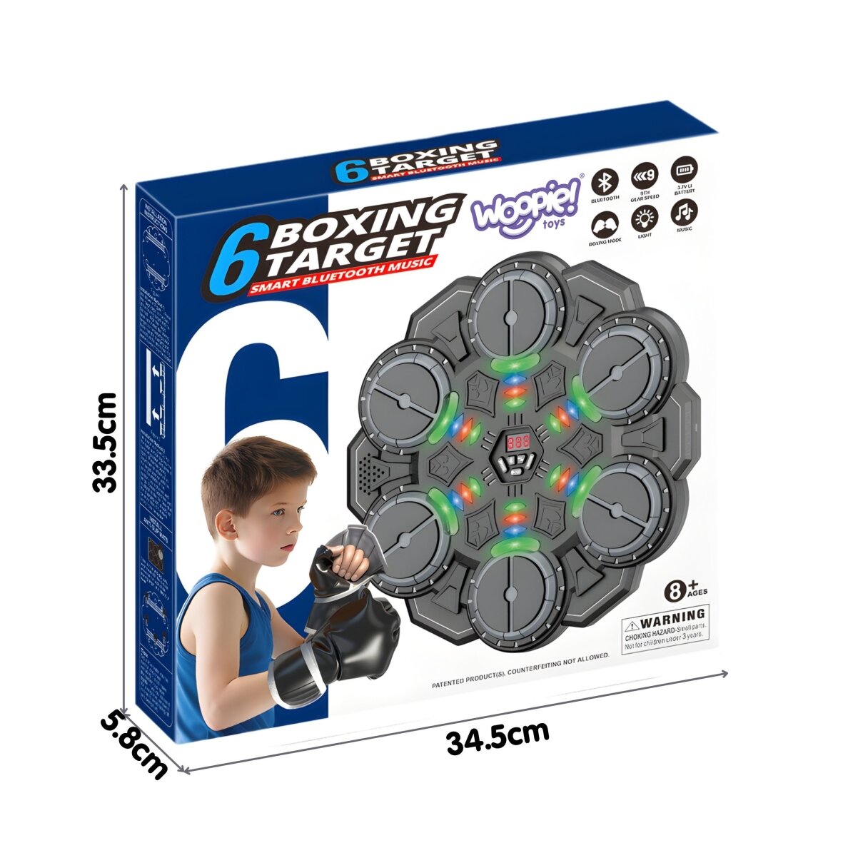 WOOPIE Išmanus bokso taikinys Reflekso treniruotė Bluetooth 6 WOOPIE Išmanus bokso taikinys Reflekso treniruotė Bluetooth 6