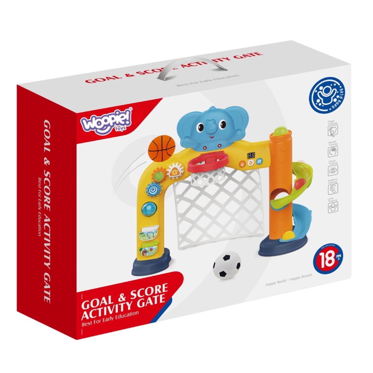 WOOPIE BABY Interaktyvus sporto centras 2in1: vartai ir krepšys su drambliuku 4 WOOPIE BABY Interaktyvus sporto centras 2in1: vartai ir krepšys su drambliuku 4