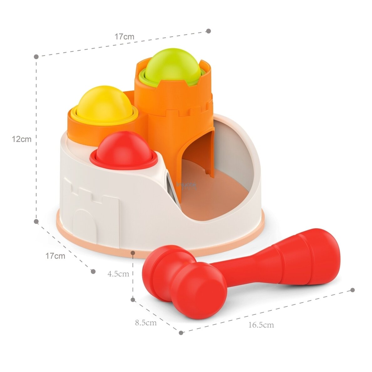 WOOPIE BABY Kamuoliukų kalimo pilis su plaktuku edukacinis žaislas 12m+ 4 WOOPIE BABY Kamuoliukų kalimo pilis su plaktuku edukacinis žaislas 12m+ 4